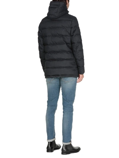 Shop Herno Quilted Down Jacket In Midnight