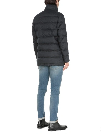Shop Herno Quilted Down Jacket In Midnight