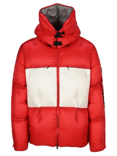 Shop Moncler By Craig Green Coolidge Down Jacket In Grey + Red + White