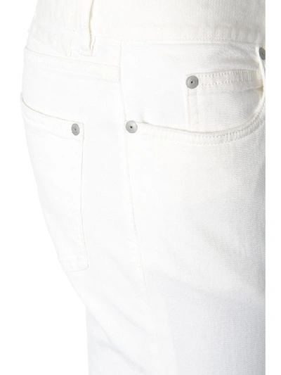 Shop Maison Margiela White Stretch Jeans In Cotton