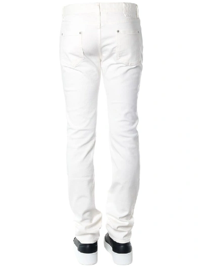 Shop Maison Margiela White Stretch Jeans In Cotton