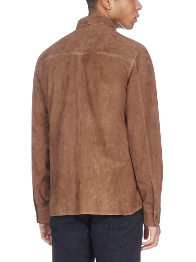 Shop Ajmone Suede Shirt In Fandango