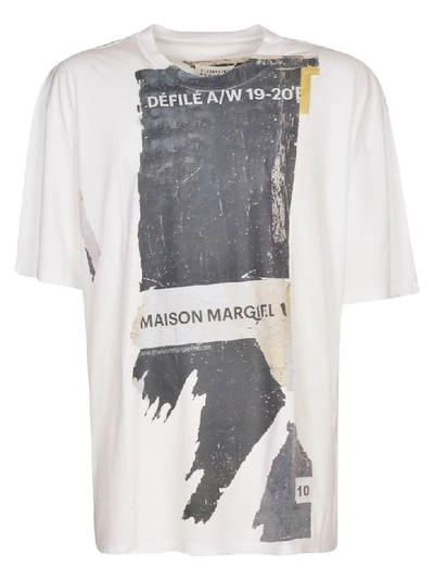 Shop Maison Margiela Logo Cotton T-shirt In White