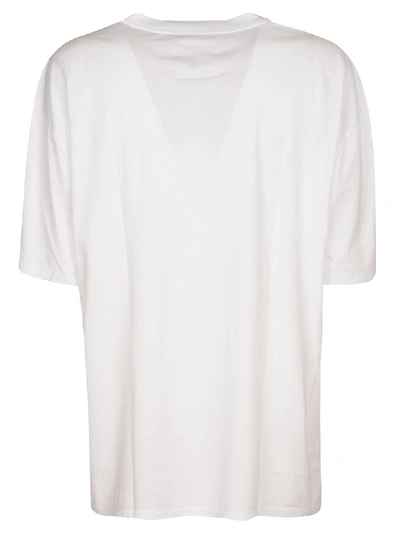 Shop Maison Margiela Logo Cotton T-shirt In White