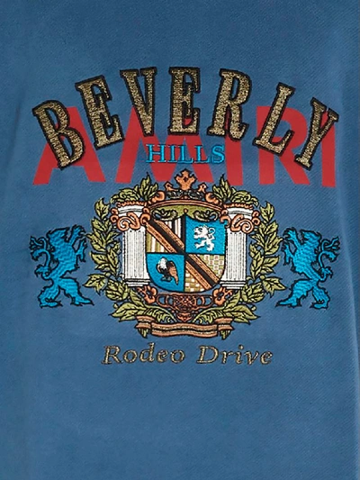 Shop Amiri Beverly Hills Crew Sweatshirt In Blue