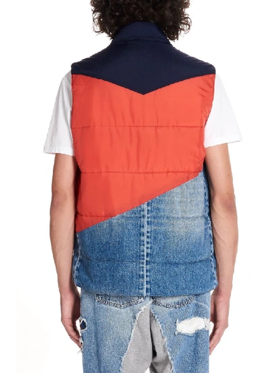 Shop Greg Lauren 50/50 Vest In Multicolor