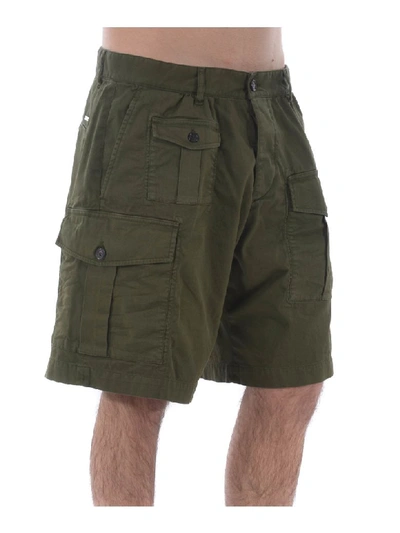 Shop Dsquared2 Bermudas In Verde Militare