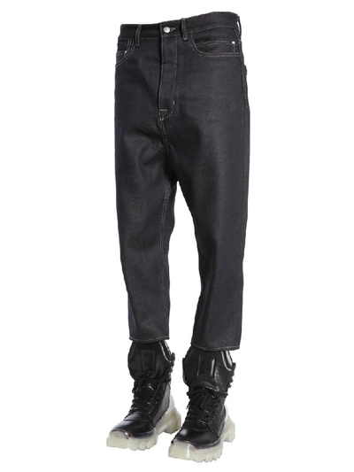 Shop Rick Owens Collapse Jeans In Blu