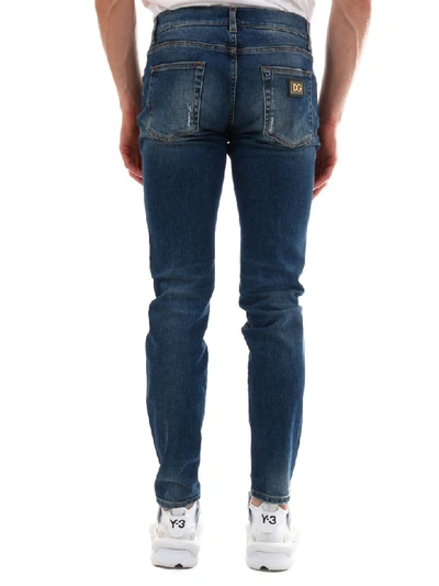 Shop Dolce & Gabbana Jeans Slim Stretch Blue