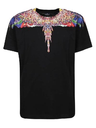 Shop Marcelo Burlon County Of Milan T-shirt Multicolor Wings In Black Multicolor
