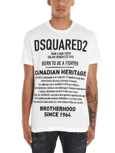 Shop Dsquared2 Logo Heritage T-shirt In White