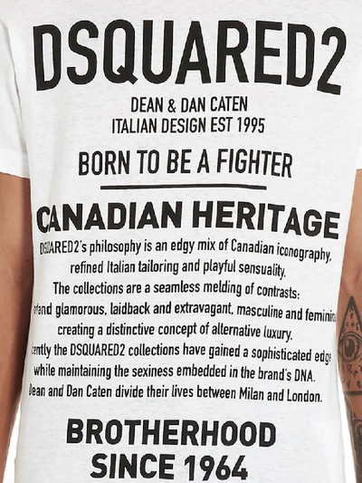 Shop Dsquared2 Logo Heritage T-shirt In White