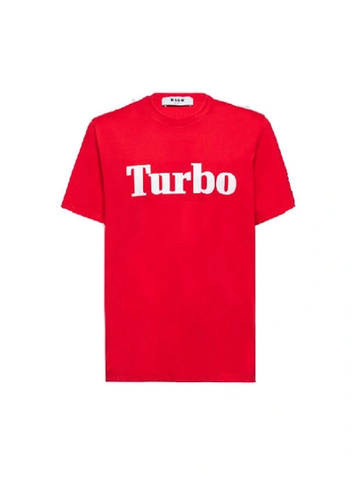 Shop Msgm Logo Turbo In Red