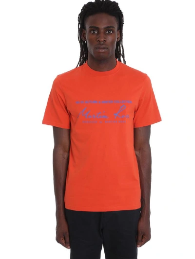 Shop Martine Rose T-shirt In Orange Cotton