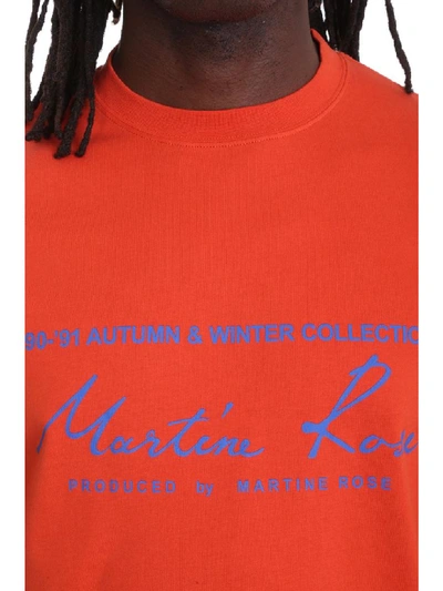 Shop Martine Rose T-shirt In Orange Cotton