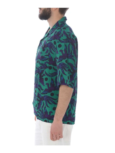 Shop Kenzo Shirt In Verde/viola