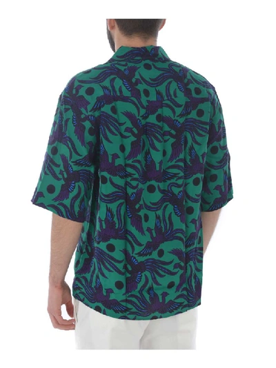 Shop Kenzo Shirt In Verde/viola