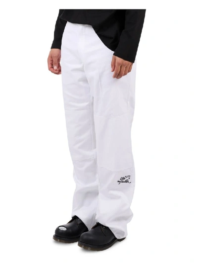 Shop Raf Simons White Trousers