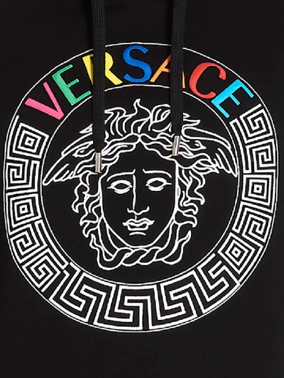 Shop Versace Medusa Hoodie In Black