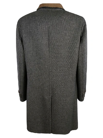 Shop Brunello Cucinelli Reversible Coat In Grey/camel