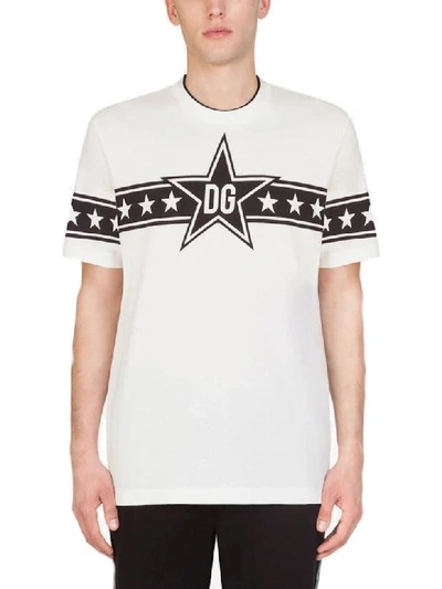 Shop Dolce & Gabbana Tshirt Stars Crewneck In Dd Milk