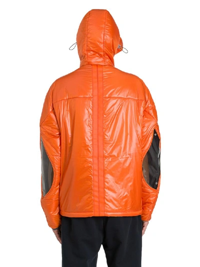 Shop A-cold-wall* Padded Jacket With Pvc Inserts In Arancio