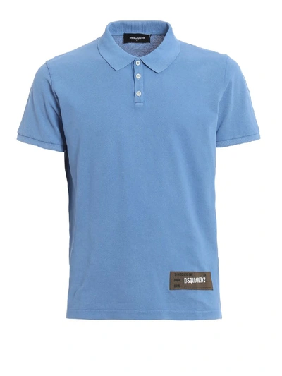 Shop Dsquared2 Polo Shirt In Azzurro