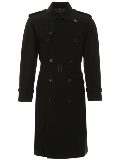 Shop Burberry Long Westminster Trench Coat In Black (black)