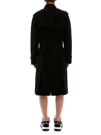 Shop Burberry Long Westminster Trench Coat In Black (black)