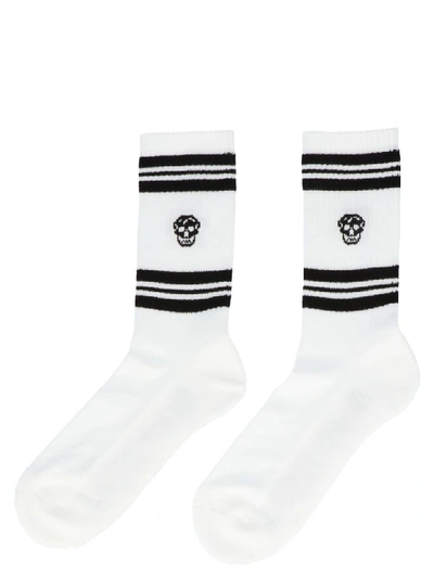 Shop Alexander Mcqueen Socks In Black & White