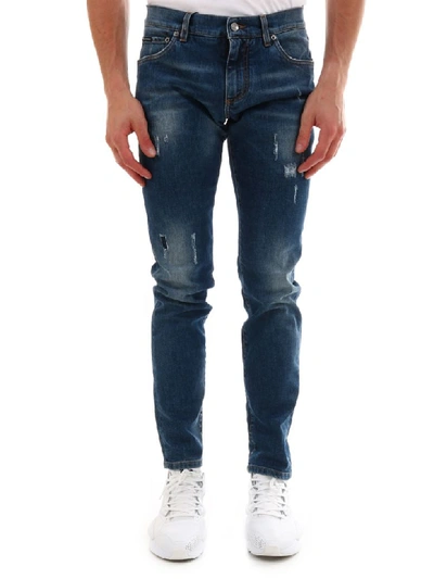 Shop Dolce & Gabbana Jeans Stretch Fit Skinny In Blue