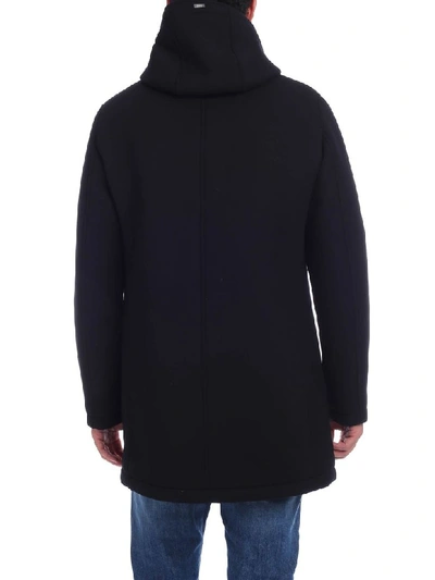 Shop Herno Classic Zipped Parka In Black