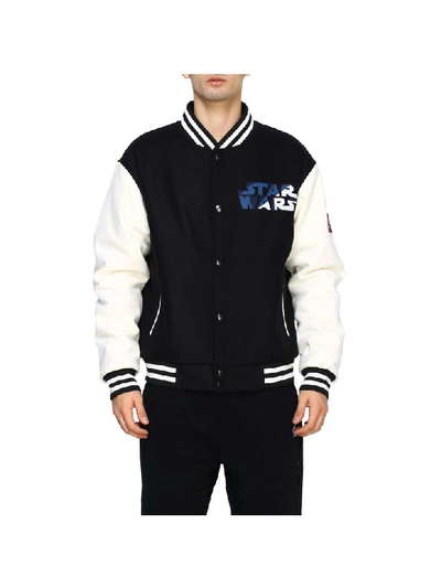 Shop Etro X Star Wars Bomber Jacket With Maxi Film Print In Black