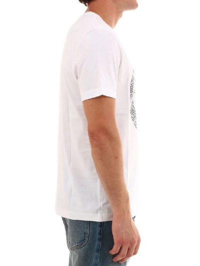 Shop Versace T-shirt Logo Medusa In White