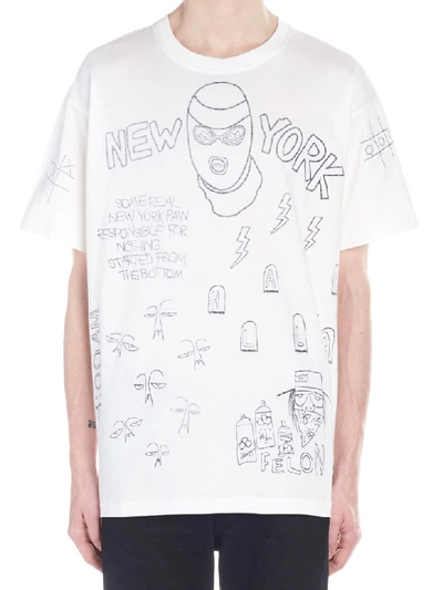 Haculla Mens Nocturnal T-shirt, Size Large In White