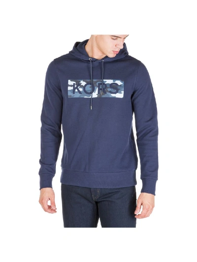 Shop Michael Kors Fall Hoodie In Midnight