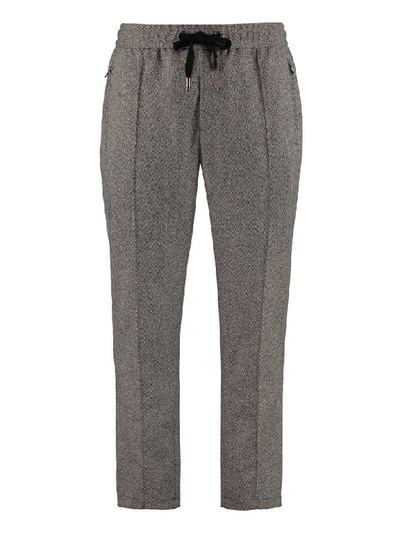 Shop Dolce & Gabbana Wool Jogging Style Trousers In Grey