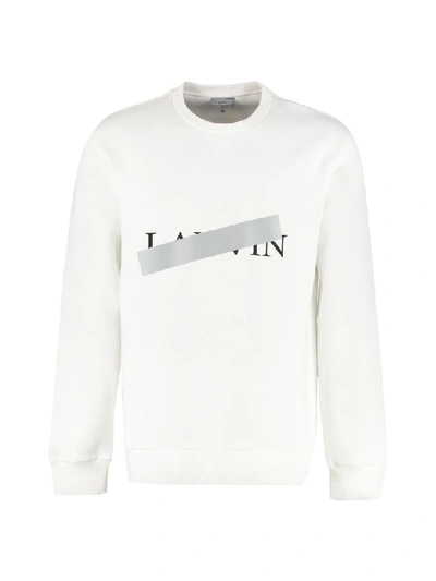 Shop Lanvin Cotton Crew-neck Sweatshirt In White