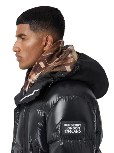 Shop Burberry Besford Hoodied Padded In Black