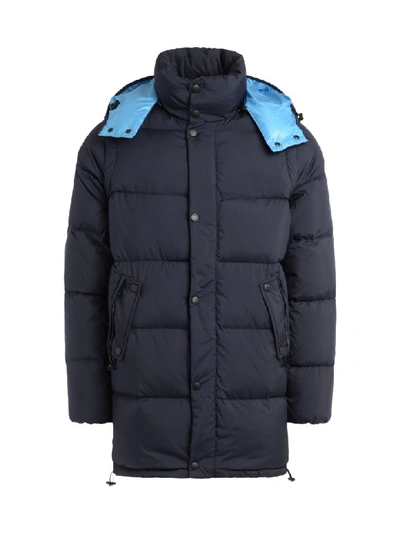 Shop Kenzo Golden Bamboo Blue Down Jacket