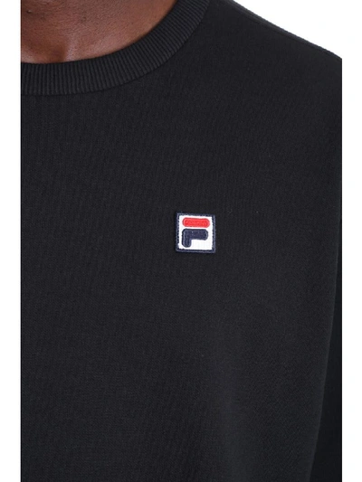 Shop Fila Hector Sweatshirt In Black Cotton