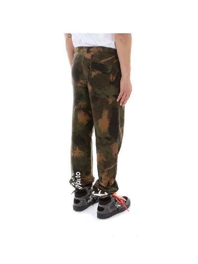 Shop Off-white Paintbrush Camouflage Pants In Green