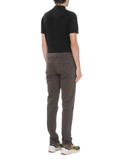 Shop Dondup Cotton Velvet Trousers In Brown
