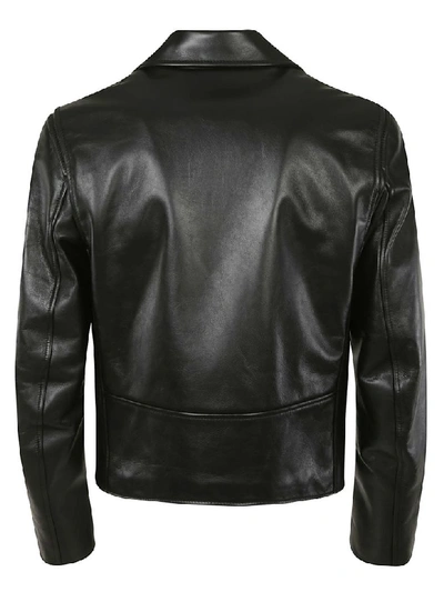 Shop Bottega Veneta Classic Biker Jacket In Black