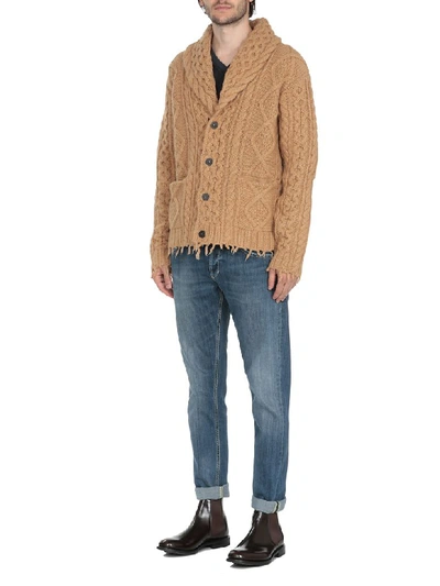 Shop Alanui Fisherman Icon Cardigan In Rhum Camel No Co