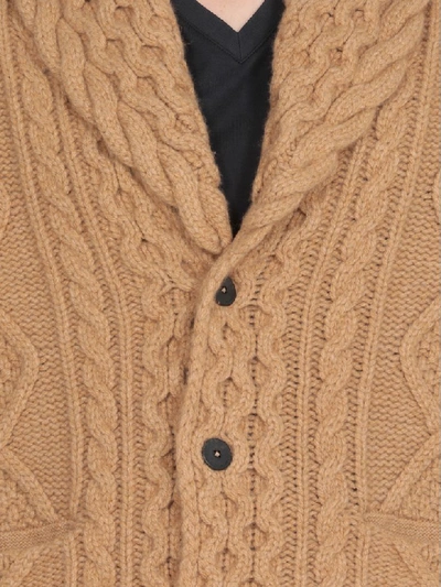 Shop Alanui Fisherman Icon Cardigan In Rhum Camel No Co