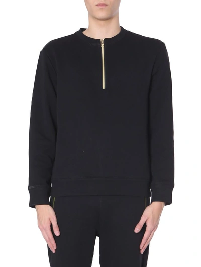 Shop Versace Crew Neck Sweatshirt In Nero