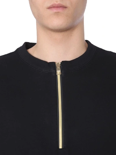 Shop Versace Crew Neck Sweatshirt In Nero