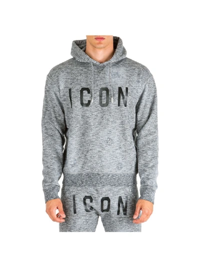Shop Dsquared2 Icon Hoodie In Grigio