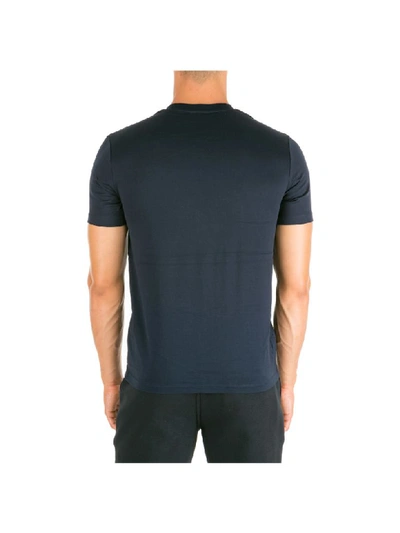 Shop Emporio Armani Space Plein T-shirt In Blu